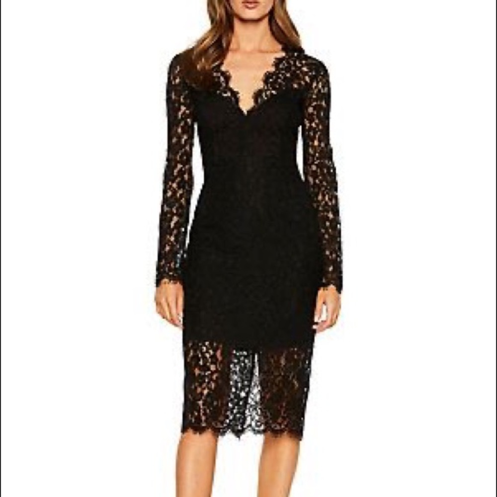 Bardot black, lace cocktail dress! - Picture 2 of 5